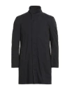 Mulish Man Coat Midnight Blue Size 40 Polyester, Cotton, Elastane In Black