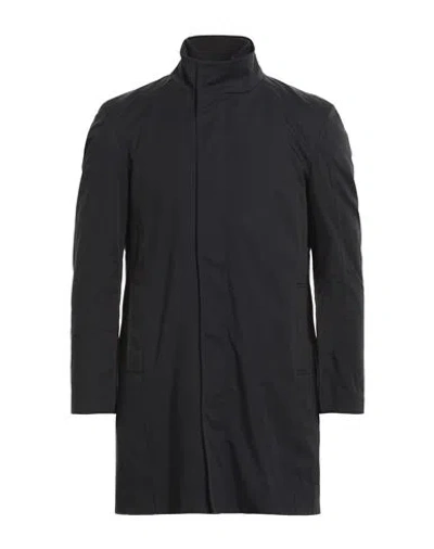 Mulish Man Coat Midnight Blue Size 40 Polyester, Cotton, Elastane In Black