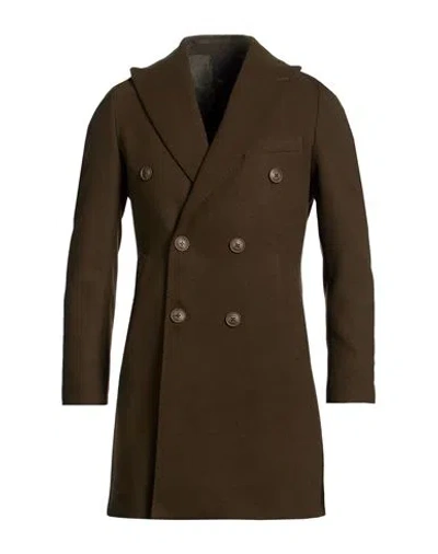 Mulish Man Coat Military Green Size 46 Polyester, Viscose, Elastane