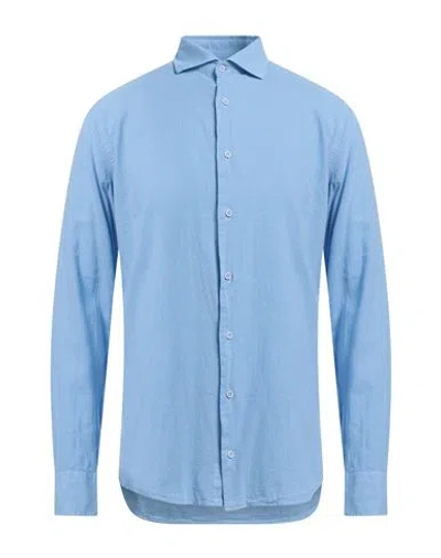Mulish Man Shirt Pastel Blue Size 16 Cotton