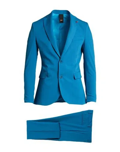 Mulish Man Suit Azure Size 36 Polyester, Viscose, Elastane In Red