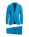 Mulish Man Suit Azure Size 48 Polyester, Viscose, Elastane In Blue