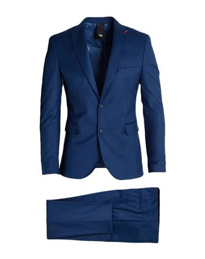 Mulish Man Suit Blue Size 38 Polyester, Viscose, Elastane