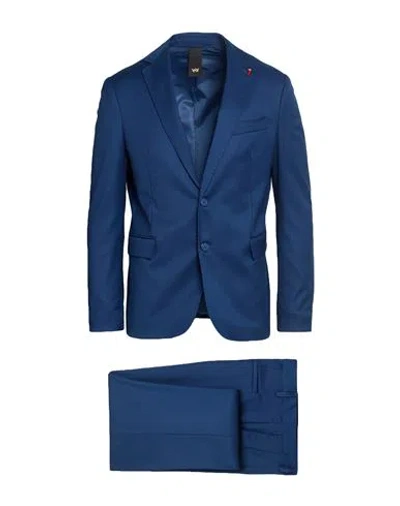 Mulish Man Suit Blue Size 48 Polyester, Viscose, Elastane
