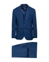 Mulish Man Suit Blue Size 38 Polyester, Viscose, Elastane In Blue