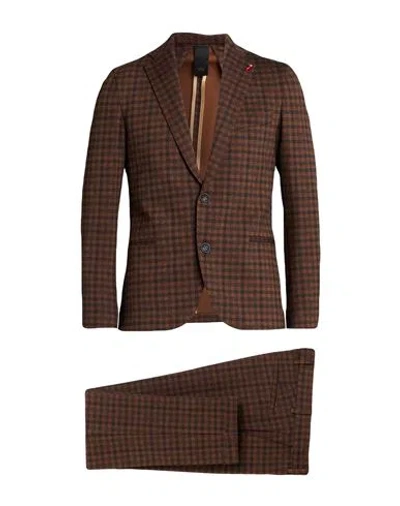 Mulish Man Suit Brown Size 44 Viscose, Polyamide, Elastane