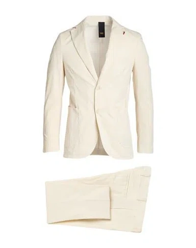 Mulish Man Suit Cream Size 40 Cotton, Polyamide, Elastane In White