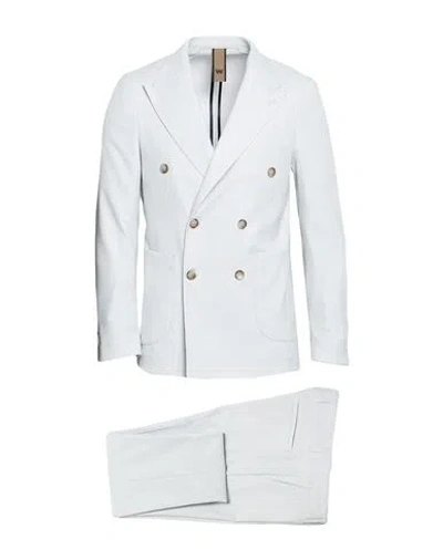 Mulish Man Suit Light Grey Size 40 Polyester, Viscose, Elastane In White