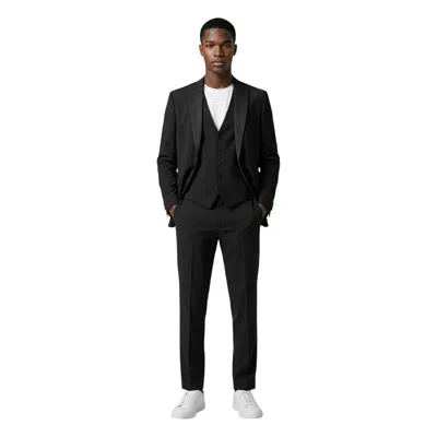 Mulish Polyester Three-piece Men's Suit In Black