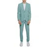 Mulish Polyester Two-piece Men's Suit In Blue