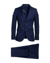 Mulish Premium Man Suit Navy Size 38 Polyester, Viscose, Elastane In Blue
