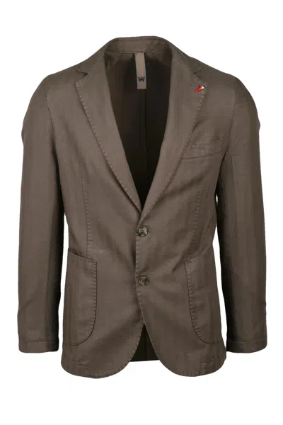 Mulish Stromboli Jacket Buttoned Linen Cotton In Brown