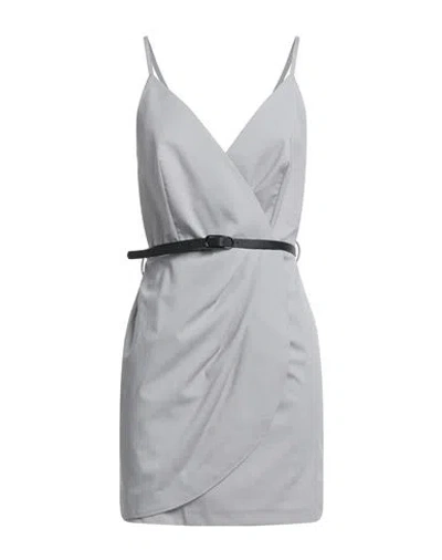 Mulish Woman Mini Dress Grey Size 12 Polyester, Viscose, Elastane