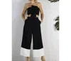 Mulla Color Block Wide Pants In Black/white In Multi
