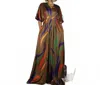 Mulla Pleated Pocket Jumpsuit In Brown Multi In Multi