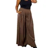 Mulla Women's Pleated Pants In Brown In Brown