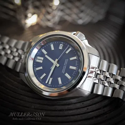 Pre-owned Müller&son [dj Watch Mod] 40mm Made From Seiko Srpe 4r36 + Jubilee Bracelet