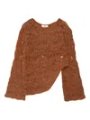 Muller Of Yoshiokubo Asymmetric-hem Sweater In Brown