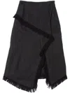 Muller Of Yoshiokubo Asymmetric Skirt In Black