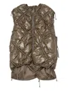 Muller Of Yoshiokubo Asymmetry Quilted Vest In Green