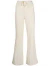 Muller Of Yoshiokubo Crinkled-finish Drawstring Trousers In Weiss