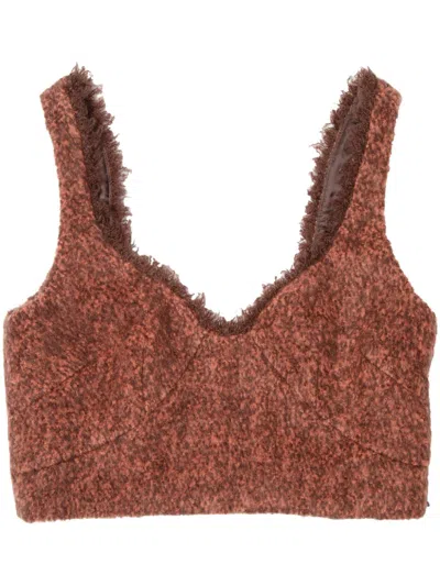 Muller Of Yoshiokubo Cropped Top In Brown