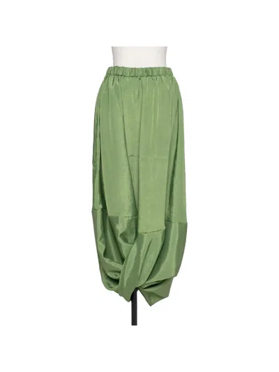 Muller Of Yoshiokubo Draped Balloon Maxi Skirt In Green