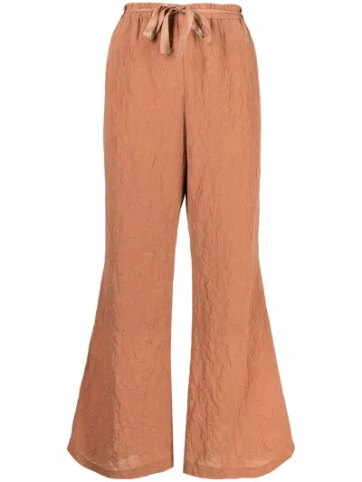 Muller Of Yoshiokubo Flared-leg Trousers In Brown