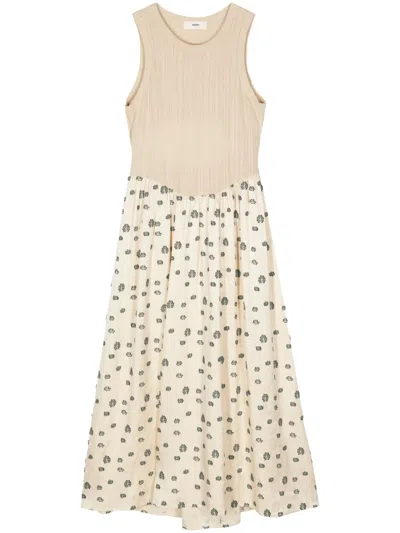 Muller Of Yoshiokubo Floral-print Panelled Dress In Yellow