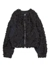 Muller Of Yoshiokubo Flowy Zip-front Jacket In Black