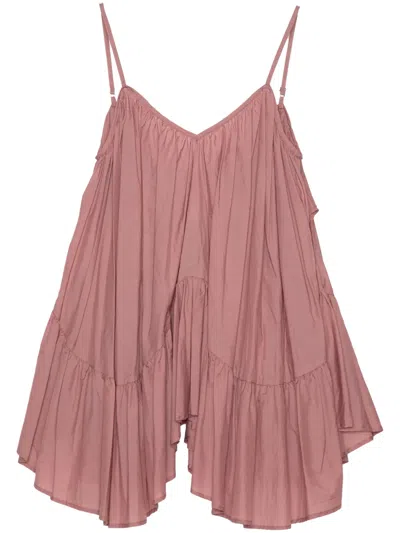Muller Of Yoshiokubo Gather Cami Top In Pink