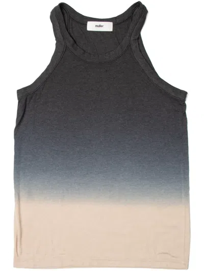 Muller Of Yoshiokubo Gradient Tank Top In Black