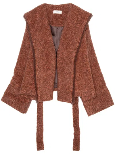 Muller Of Yoshiokubo Grain Mohair-blend Coat In Brown