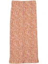 Muller Of Yoshiokubo Knitted Midi Skirt In Orange