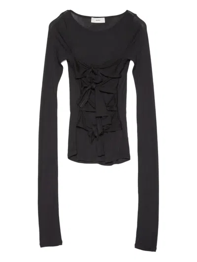 Muller Of Yoshiokubo Knot-detailing Top In Black