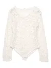 Muller Of Yoshiokubo Lace-insert Bodysuit In Multi
