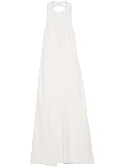 Muller Of Yoshiokubo Linen Midi Dress In White