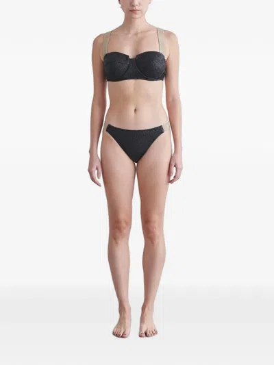 Muller Of Yoshiokubo Low-waist Bikini Bottoms In Black