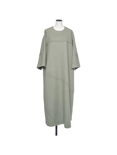 Muller Of Yoshiokubo Mellow Wool Dress In Green