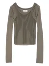 Muller Of Yoshiokubo Mesh-panelling Top In Gray