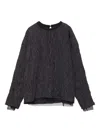 Muller Of Yoshiokubo Mesh Reversible Top In Black