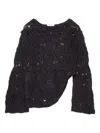 Muller Of Yoshiokubo Open-knit Sweater In Black