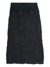 Muller Of Yoshiokubo Openwork Midi Skirt In Black