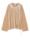 Muller Of Yoshiokubo Panelled Tie-waist Top In Neutral