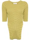 Muller Of Yoshiokubo Patterned-intarsia Knitted Top In Green
