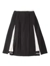 Muller Of Yoshiokubo Pleated Side-split Skirt In Black