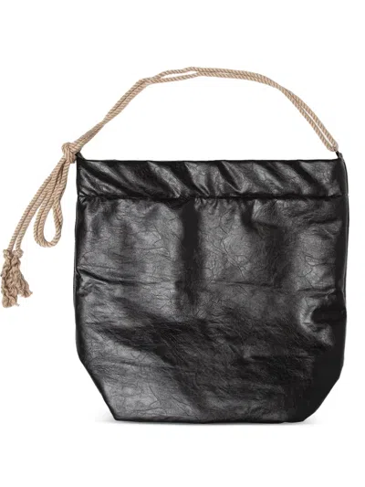 Muller Of Yoshiokubo Rope-handle Shoulder Bag In Black