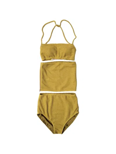 Muller Of Yoshiokubo Sandy Three-piece Bikini In Yellow