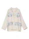 Muller Of Yoshiokubo Sequin-embellished Tie-front Shirt In Neutral