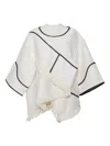 Muller Of Yoshiokubo Slow Fringed Panelled Top In Neutral